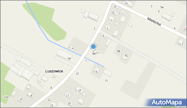 Luszowice, Tarnowska, 5A, mapa Luszowice