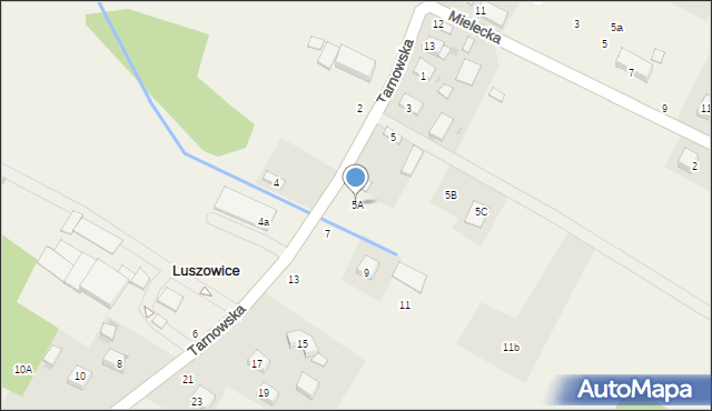 Luszowice, Tarnowska, 5A, mapa Luszowice