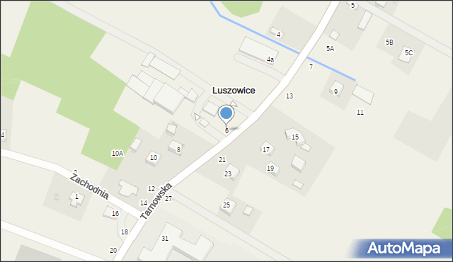 Luszowice, Tarnowska, 6, mapa Luszowice