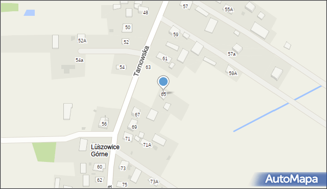 Luszowice, Tarnowska, 65, mapa Luszowice