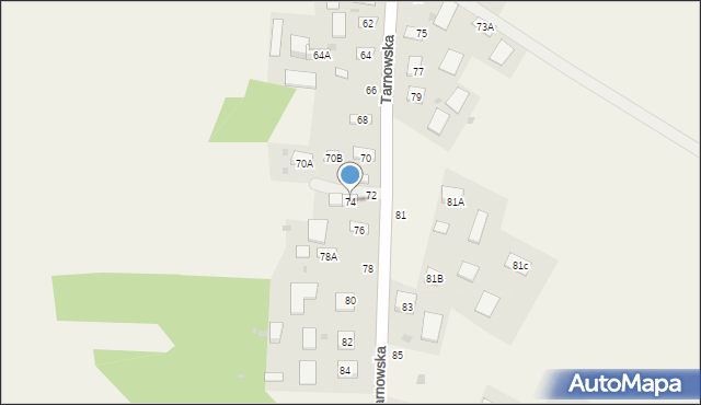 Luszowice, Tarnowska, 74, mapa Luszowice