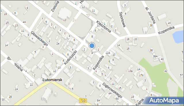 Lutomiersk, Targowa, 4, mapa Lutomiersk