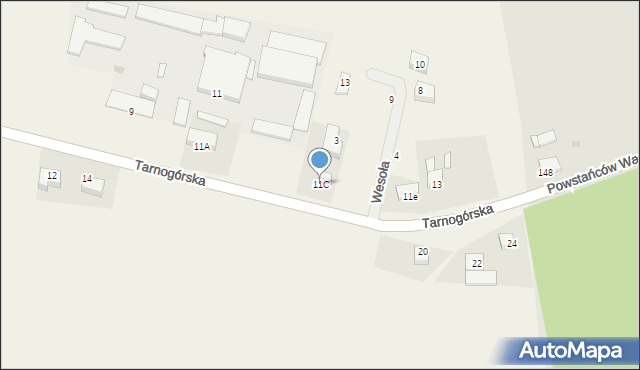 Miedary, Tarnogórska, 11C, mapa Miedary