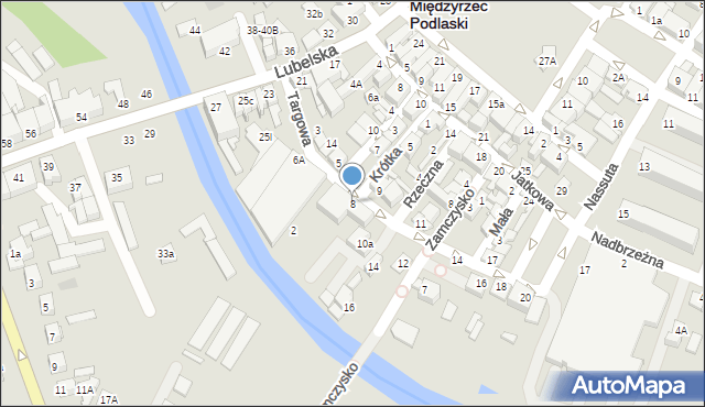 Międzyrzec Podlaski, Targowa, 8, mapa Międzyrzec Podlaski