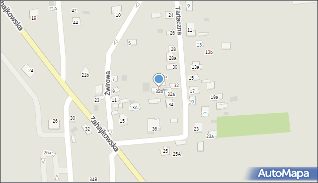 Międzyrzec Podlaski, Tartaczna, 32b, mapa Międzyrzec Podlaski