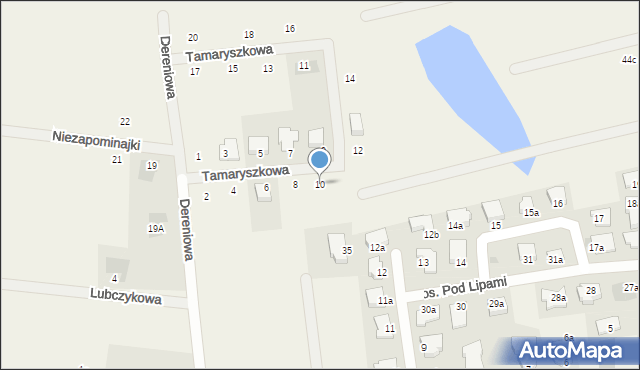 Mierzyn, Tamaryszkowa, 10, mapa Mierzyn