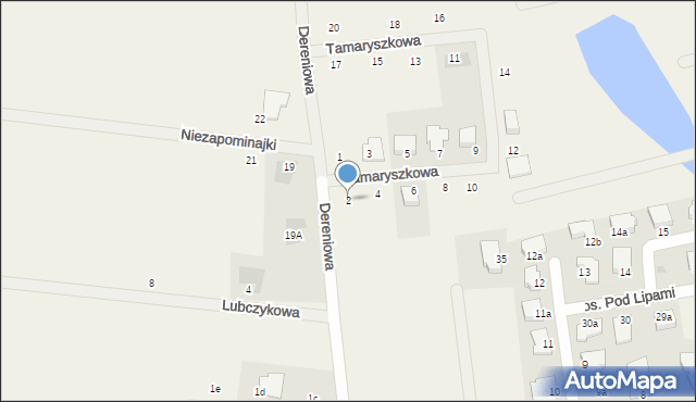 Mierzyn, Tamaryszkowa, 2, mapa Mierzyn