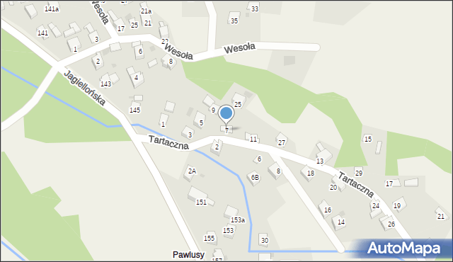 Milówka, Tartaczna, 7, mapa Milówka