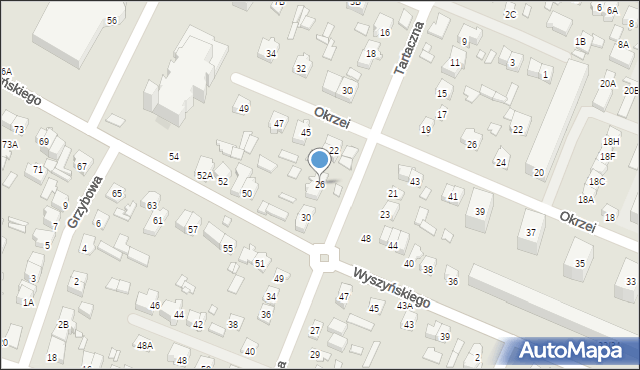 Mińsk Mazowiecki, Tartaczna, 26, mapa Mińsk Mazowiecki