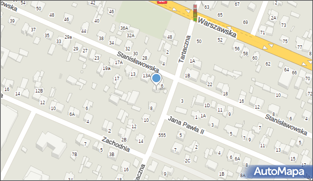 Mińsk Mazowiecki, Tartaczna, 6A, mapa Mińsk Mazowiecki