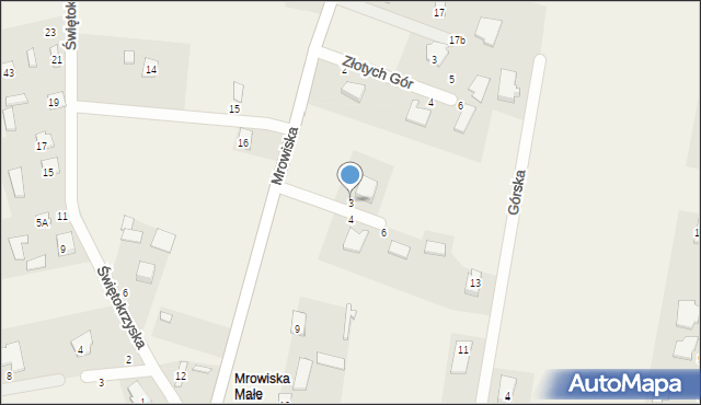 Mrowiska, Tatrzańska, 3, mapa Mrowiska