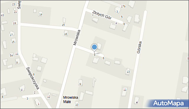 Mrowiska, Tatrzańska, 4, mapa Mrowiska