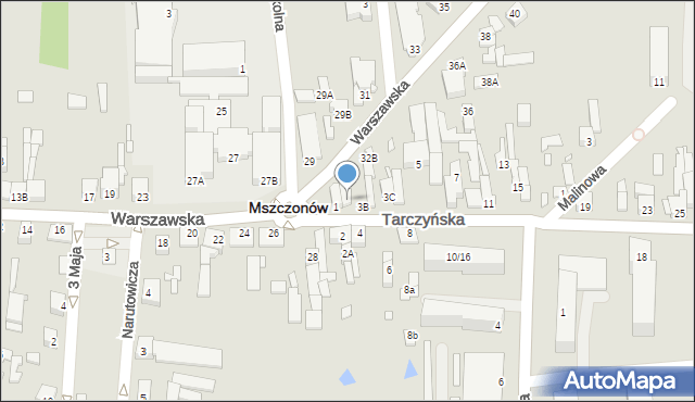 Mszczonów, Tarczyńska, 3A, mapa Mszczonów