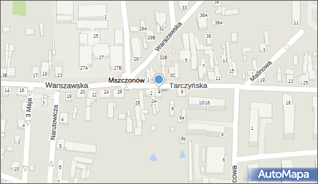 Mszczonów, Tarczyńska, 4, mapa Mszczonów