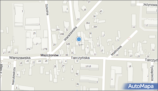 Mszczonów, Tarczyńska, 5, mapa Mszczonów