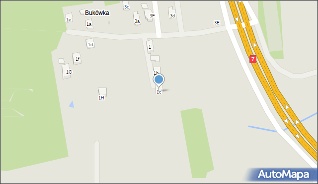 Myślenice, Tarnówka, 1c, mapa Myślenice