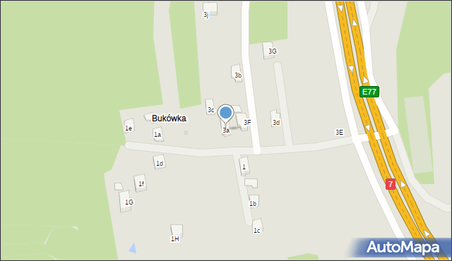 Myślenice, Tarnówka, 3a, mapa Myślenice