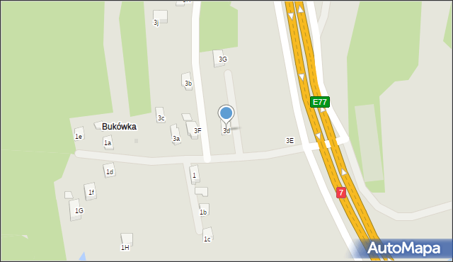 Myślenice, Tarnówka, 3d, mapa Myślenice