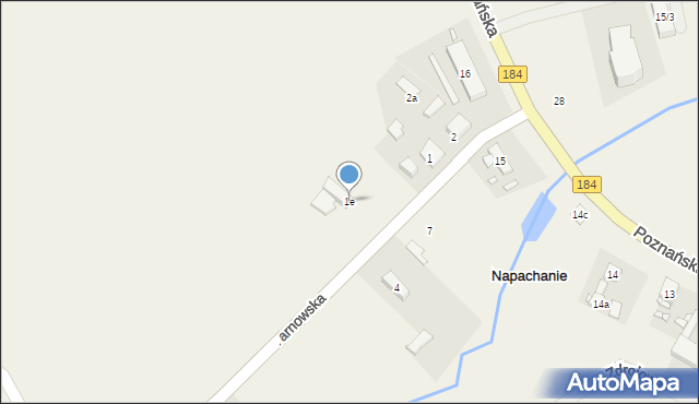 Napachanie, Tarnowska, 1e, mapa Napachanie