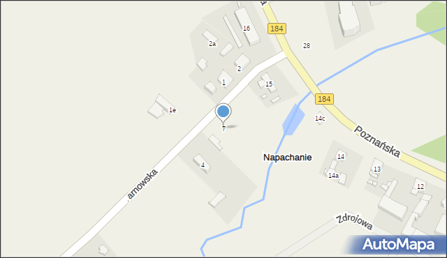 Napachanie, Tarnowska, 7, mapa Napachanie