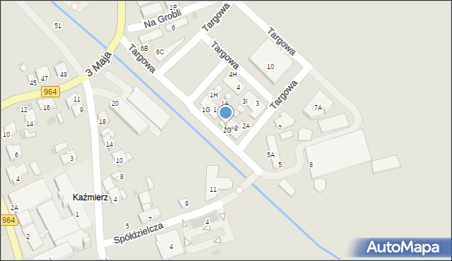 Niepołomice, Targowa, 2G, mapa Niepołomice