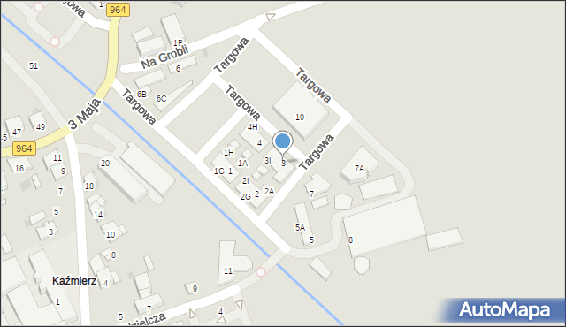 Niepołomice, Targowa, 3, mapa Niepołomice