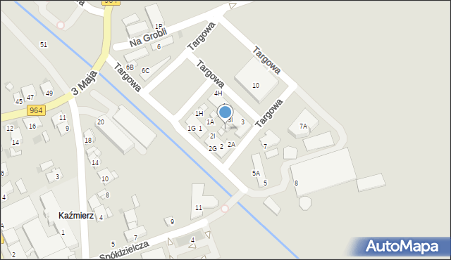 Niepołomice, Targowa, 3J, mapa Niepołomice