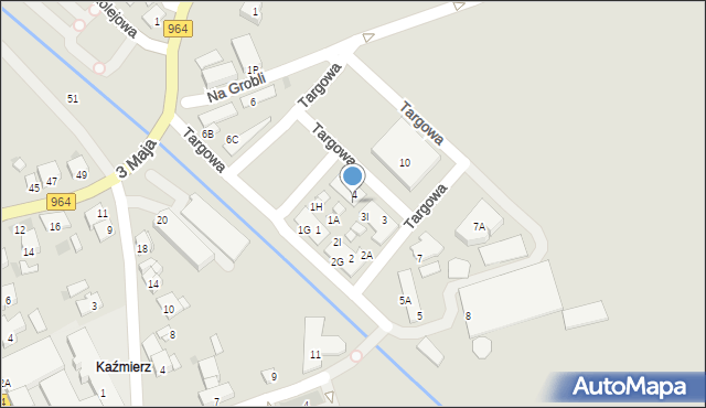 Niepołomice, Targowa, 4B, mapa Niepołomice