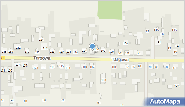 Nierada, Targowa, 112, mapa Nierada