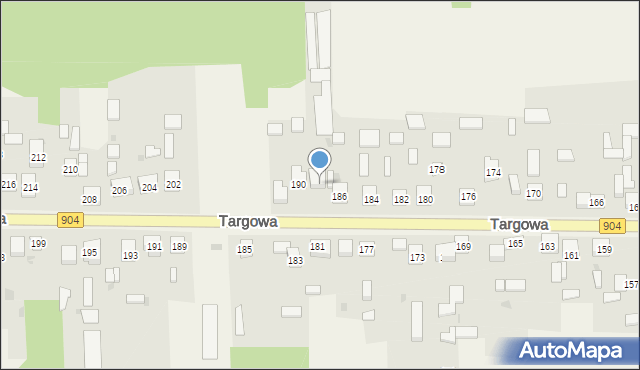 Nierada, Targowa, 188, mapa Nierada