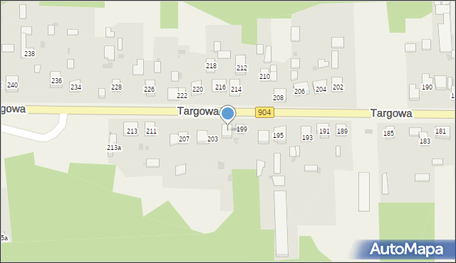 Nierada, Targowa, 201, mapa Nierada