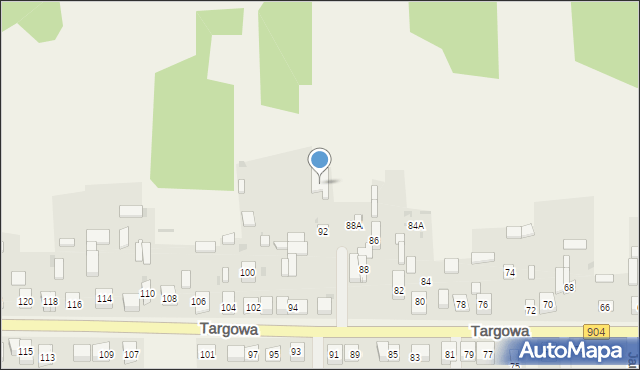 Nierada, Targowa, 88A, mapa Nierada