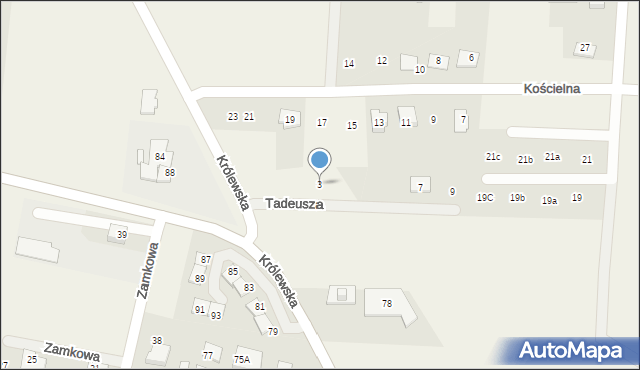 Nowe Aleksandrowo, Tadeusza, 3, mapa Nowe Aleksandrowo