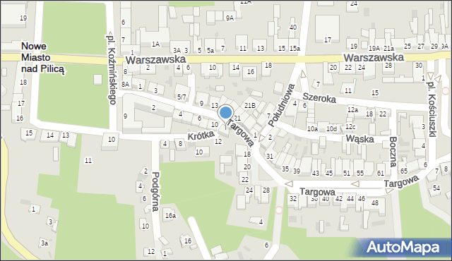 Nowe Miasto nad Pilicą, Targowa, 12, mapa Nowe Miasto nad Pilicą