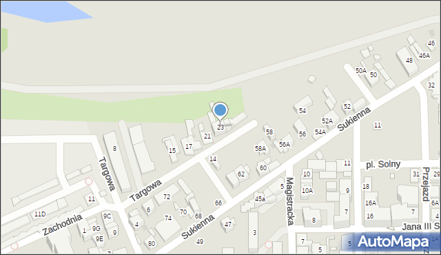 Nowy Dwór Mazowiecki, Targowa, 23, mapa Nowy Dwór Mazowiecki