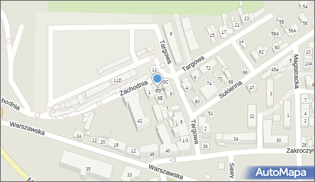 Nowy Dwór Mazowiecki, Targowa, 9G, mapa Nowy Dwór Mazowiecki
