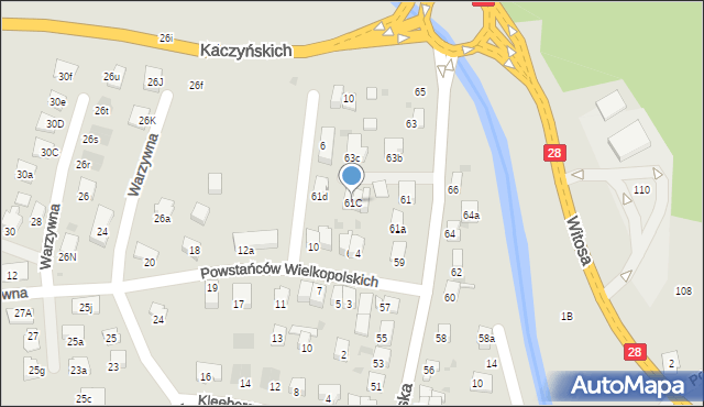 Nowy Sącz, Tarnowska, 61C, mapa Nowego Sącza