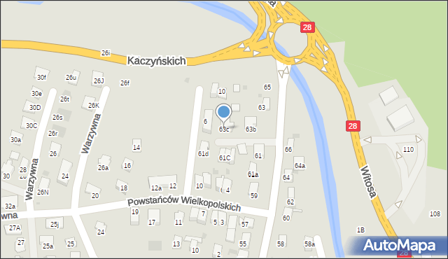 Nowy Sącz, Tarnowska, 63c, mapa Nowego Sącza