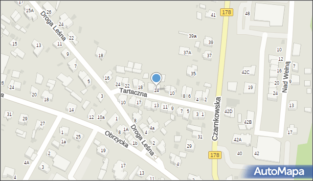 Oborniki, Tartaczna, 14, mapa Oborniki