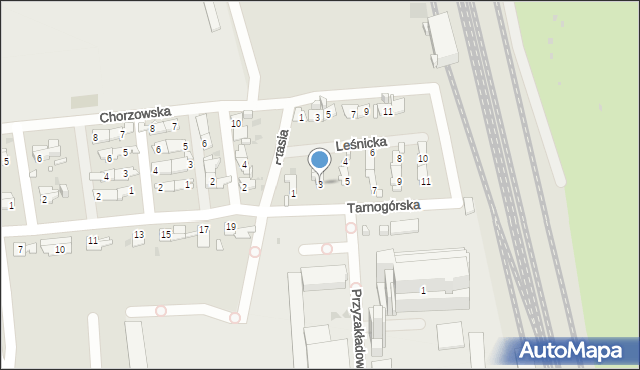 Opole, Tarnogórska, 3, mapa Opola