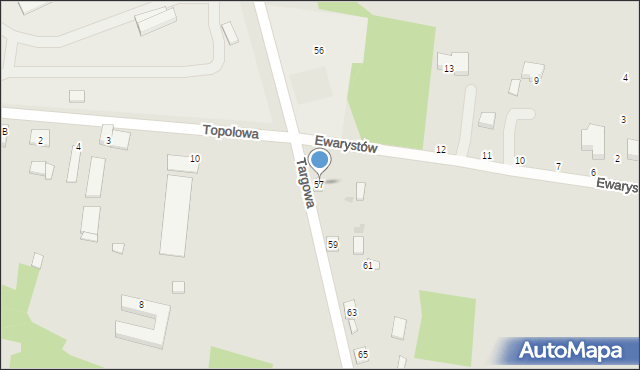 Osjaków, Targowa, 57, mapa Osjaków