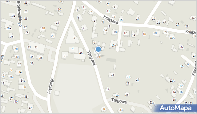 Ostrów Mazowiecka, Targowa, 13, mapa Ostrów Mazowiecka