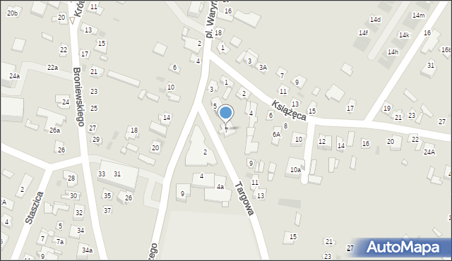 Ostrów Mazowiecka, Targowa, 7, mapa Ostrów Mazowiecka