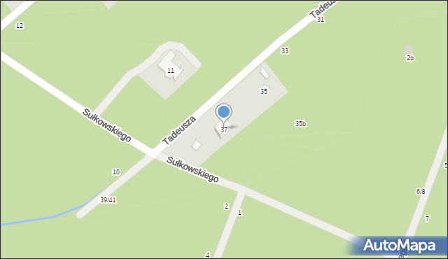 Otwock, Tadeusza, 37, mapa Otwock