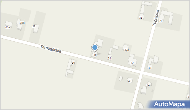 Ożarowice, Tarnogórska, 36, mapa Ożarowice