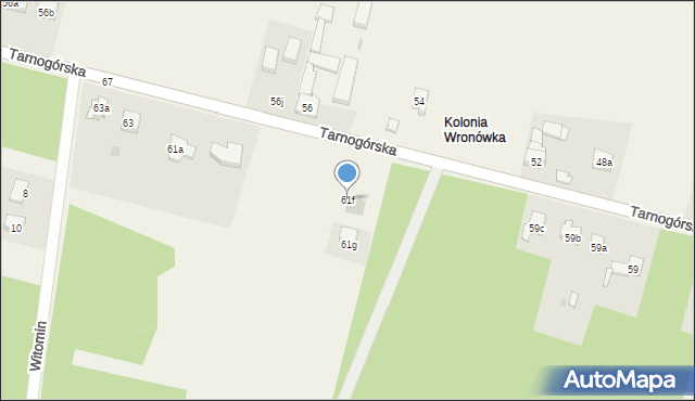 Ożarowice, Tarnogórska, 61f, mapa Ożarowice