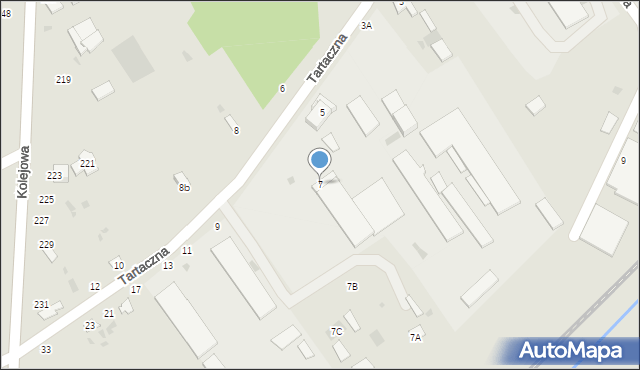 Parczew, Tartaczna, 7, mapa Parczew