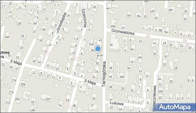 Piekary Śląskie, Tarnogórska, 37, mapa Piekary Śląskie