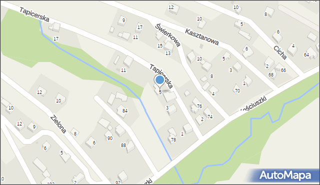 Pietrzykowice, Tapicerska, 5, mapa Pietrzykowice