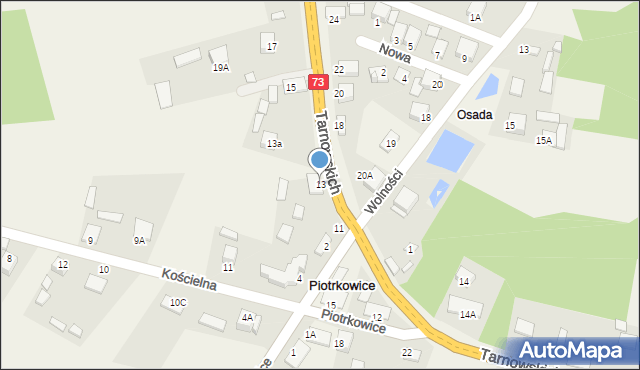 Piotrkowice, Tarnowskich, 13, mapa Piotrkowice